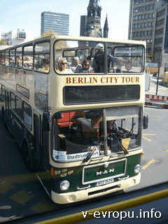Берлин со второго этажа автобуса