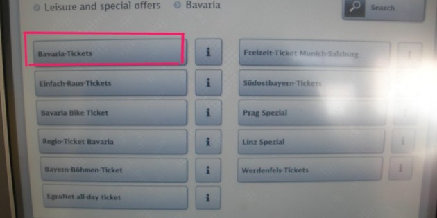 Как купить Баварский билет в автомате?