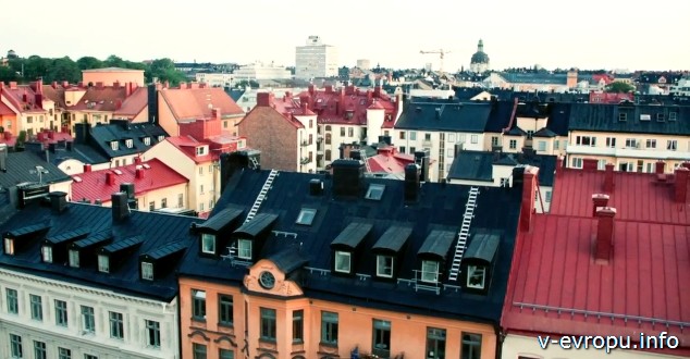 Стокгольм. Крыши домов
