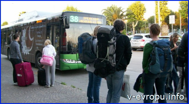 Аэропорт Пескары Абруццо_автобус №38 до центра города