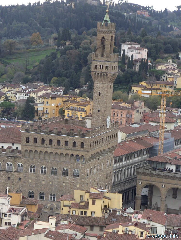 Палаццо Веккьо. Флоренция. Вид с башни у Дуомо Ферензе