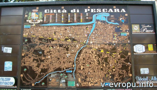 Карта Пескары