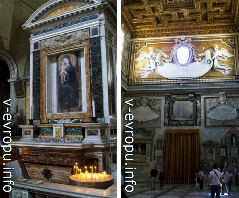 Иконы и барельефы интерьера церкви Святой Марии Жертвенника Небесного