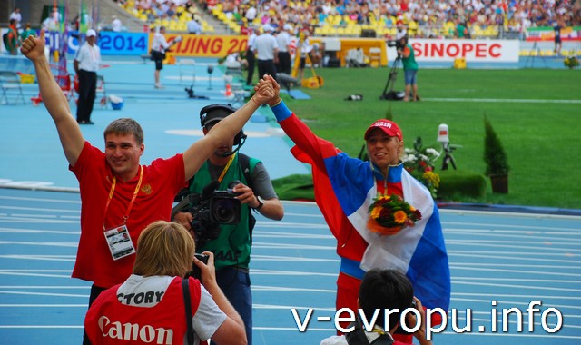 Наши "бронзовые чемпионы" по метанию копья на ЧМ-2013: Дмитрий Тарабин и Мария Абакумова!