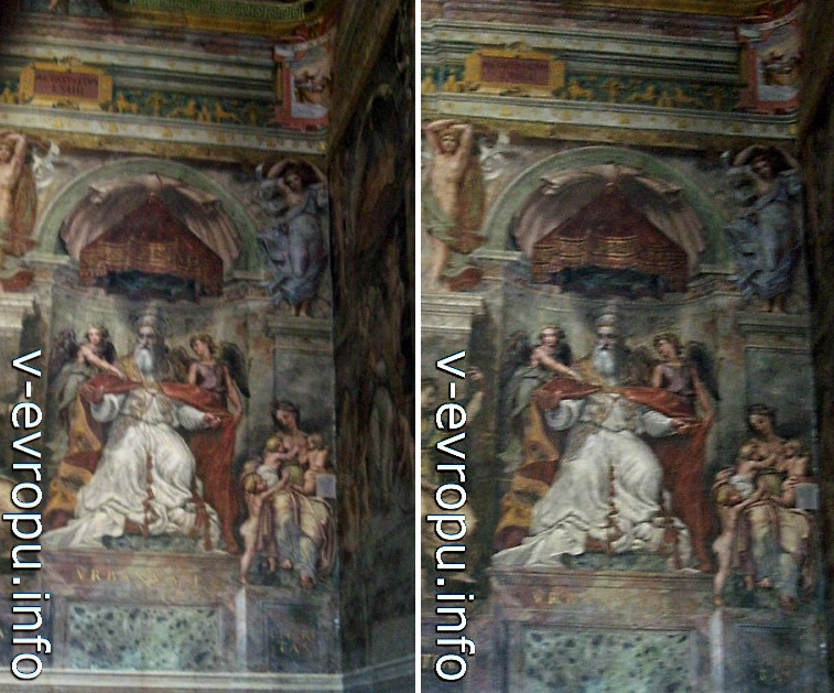 Станцы Рафаэля в Музее Ватикана. Часть фрески "битва у Мульвийского моста" в Зале Константина