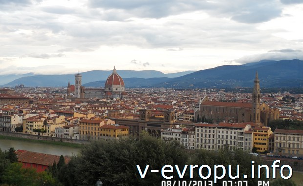 На 1 день из Рима во Флоренцию. Панорама Флоренции с пьяцца Микеланджело