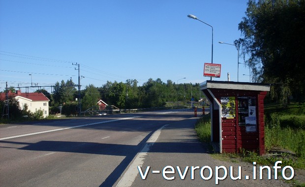 Автобусная остановка в Иггесунде (Швеция)