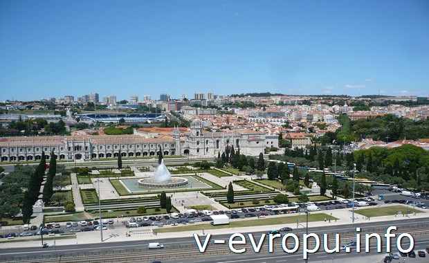 Вид на  монастырь Иеронимитов со смотровой площадки в Лиссабоне