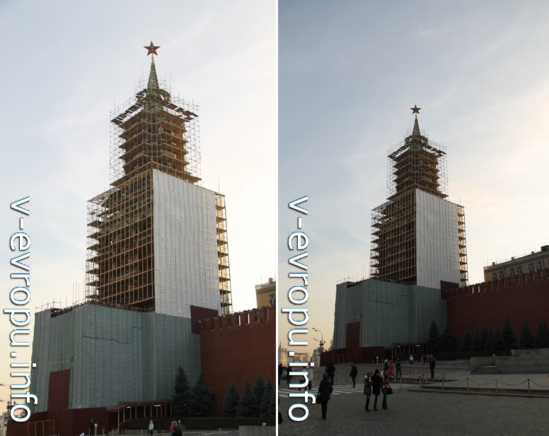 Реконструкция Спасской Башни Кремля ноябрь 2014