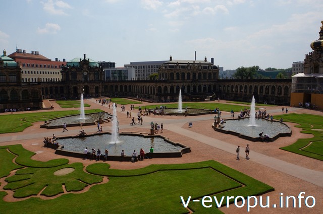 Дрезден. Знаменитые фонтаны Цвингера
