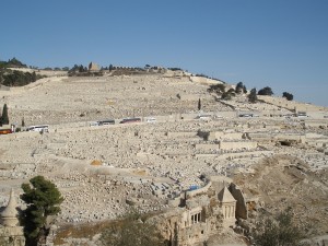 Вид на древнее еврейское кладбище на Масличной Горе
