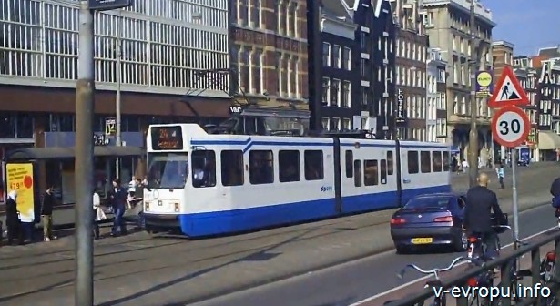 Трамваи в Амстердаме