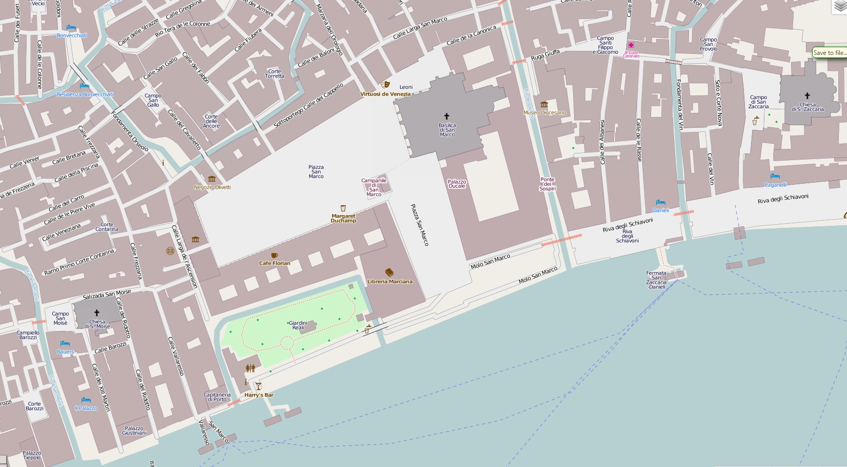 Венеция _Площадь Сан Марко на карте